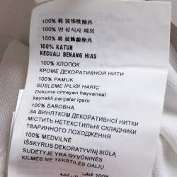 Pre Owned Prada White Logo Embroidered Cotton Pique Polo T-Shirt L