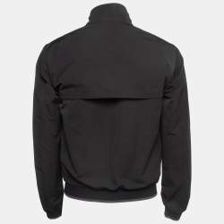 Prada Black Synthetic Zip Front Jacket M