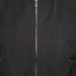 Prada Black Synthetic Zip Front Jacket M