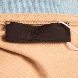 Prada Beige/Blue Cotton Pique Polo T-Shirt M