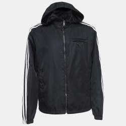 Mens Prada black Re-Nylon Hooded Jacket
