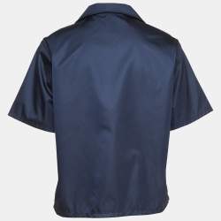 Prada Navy Blue Re-Nylon Short Sleeve Shirt M