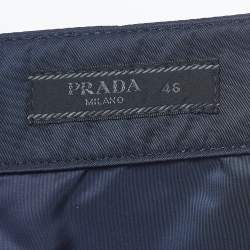 Prada Navy Blue Re-Nylon Bermuda Shorts S