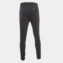 Prada Sport Black Logo Print Double Technical Jersey Joggers M