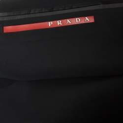 Prada Sport Black Logo Print Double Technical Jersey Joggers M
