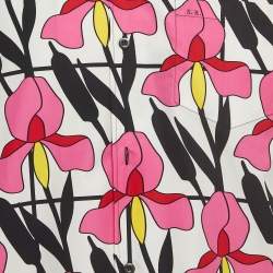 Pre Owned Prada Multicolor Floral Print Cotton Bowling Shirt L