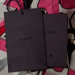 Pre Owned Prada Multicolor Floral Print Cotton Bowling Shirt L