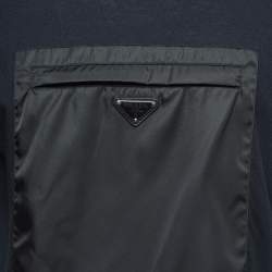 Prada Black Cotton Front Patch Pocket Detail T-Shirt L
