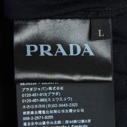 Prada Black Cotton Front Patch Pocket Detail T-Shirt L