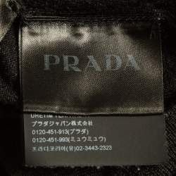 Prada Grey Combed Wool Lightweight Cardigan L