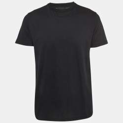 Prada Black Cotton Crew Neck T-Shirt L