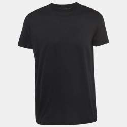 Prada Black Cotton Crew Neck T-Shirt L