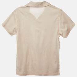 Pre Owned Prada Vintage Beige Cotton Polo T-Shirt M