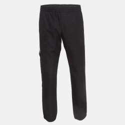 Prada Black Virgin Wool Drawstring Jogger Pants M