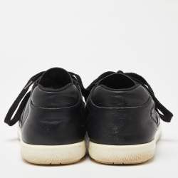 Prada Black Leather Low Top Sneakers Size 43
