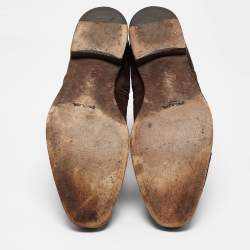 Prada Brown Suede Ankle Boots Size 41.5