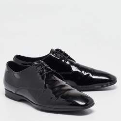 Prada Black Patent Leather Lace Derby Size 42