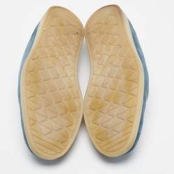 Prada Blue Suede Slip On Loafers Size 46