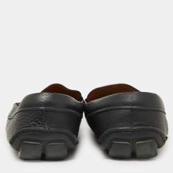 Prada Blue Leather Slip On Loafers Size 46