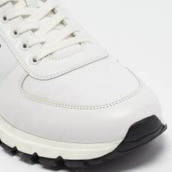 Prada White Leather Prax 01 Low Top Sneakers Size 45.5