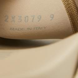 Prada Cream Canvas Neoprene Flat Sandals Size 43
