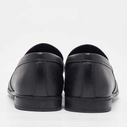 Prada Black Leather Penny Loafers Size 39.5