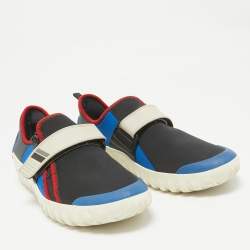 Prada Black Neoprene and Rubber Low Top Sneakers Size 43