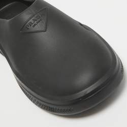 Prada Black Rubber Slip On Mules Size 42