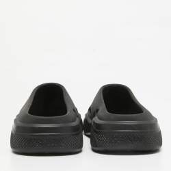 Prada Black Rubber Slip On Mules Size 42
