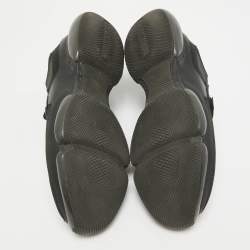 Prada Black Knit Fabric and Rubber Cloudbust Sneakers Size 42