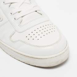 Pre Owned Prada White Leather Downtown Low Top Sneakers Size 42.5