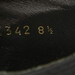 Pre Owned Prada Black Leather And Nylon Lace up Monolith Sneakers Size 42.5