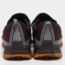 Prada Multicolor Knit Fabric Lace Up Sneakers Size 40