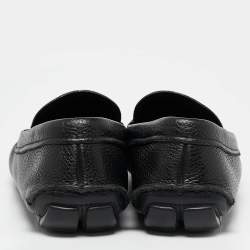 Prada Black Leather Penny Slip On Loafers Size 43.5