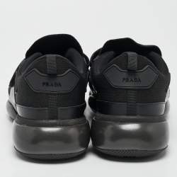 Prada Black Fabric and Rubber Cloudbust Low Top Sneakers Size 40