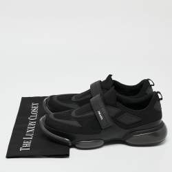 Prada Black Fabric and Rubber Cloudbust Low Top Sneakers Size 40
