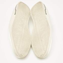 Pre Owned Prada White Leather Saint Tropez Sneakers Size 43