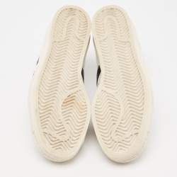 Prada X Adidas White/Black Leather Superstar Lace Up Sneakers Size 40