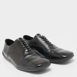 Prada Black Leather Lace Up Derby Size 42