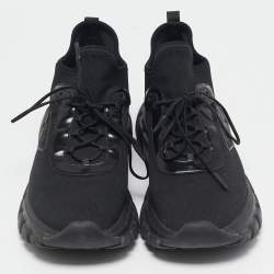 Prada Black Fabric Lace Up Sneakers Size 45