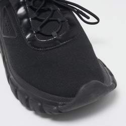 Prada Black Fabric Lace Up Sneakers Size 45