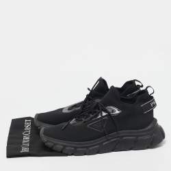Prada Black Fabric Lace Up Sneakers Size 45