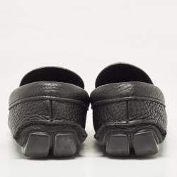Prada Black Leather Slip On Loafers Size 41