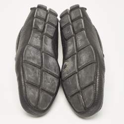 Prada Black Leather Slip On Loafers Size 41