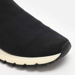Prada Black Knit Fabric Low Top Sneakers Size 41