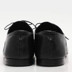 Prada Black Leather Lace Up Oxfords Size 42