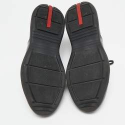 Prada Black Leather Cap Toe Oxfords Sneakers Size 42.5