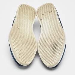 Prada Blue Suede Slip On Sneakers Size 43