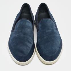 Prada Blue Suede Slip On Sneakers Size 43