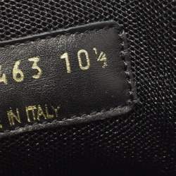 مملوكة مسبقًا Prada Black/Navy Blue  Leather and Nylon Low Top Sneakers Size 44.5